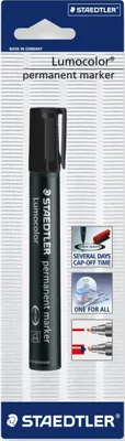 Produktbild von Permanentmarker Lumocolor Keilspitze schwarz Packung mit 10 Stück