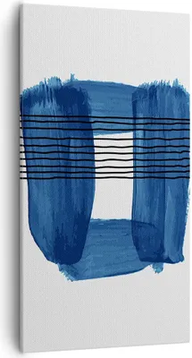 Produktbild von Bild auf Leinwand - Leinwandbild - Einteilig - Abstraktion Aquarell Blau - 55x100cm - Wand Bild - Wanddeko - Wandbilder - Leinwanddruck - Bilder - Wanddekoration - Leinwand bilder - PA55x100-4223