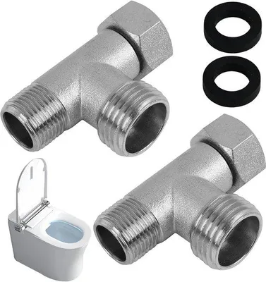 Produktbild von Famanu T-Angschluss 3/8" x 1/2" - 2er Set Edelstahl