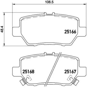Produktbild von BREMBO Bremsbeläge Satz Hinten für HONDA LEGEND IV (KB) P 28 078