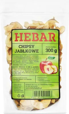 Zdjęcie produktu dla Krążki jabłkowe 300 G - Suszone jabłka - Chipsy jabłkowe - Bez dodatku cukru - Zdrowa alternatywa dla chipsów
