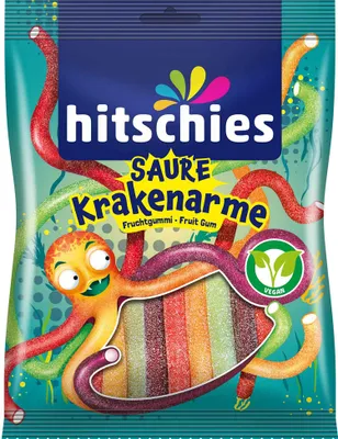 Obrázek produktu pro Hitschies kyselá chobotnice ramena ovocné želé s vanilkovou náplní 125g