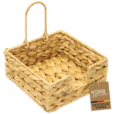Serviettenhalter von HMF geflochten aus Wasserhyazinthe 19 x 19 x 8 cm, KI-generiertes Bild
