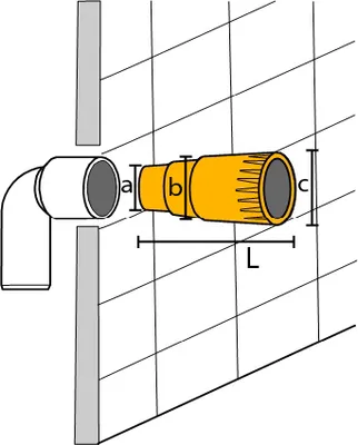 Produktbild von HAAS Baustopfen -Universal- DN 32/40/50, grau