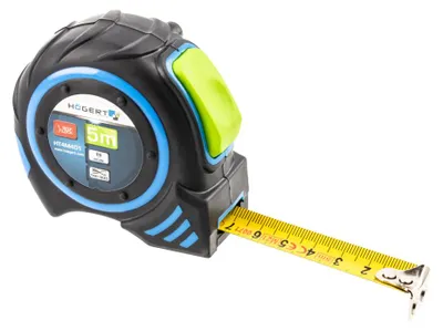 Zdjęcie produktu dla Taśma miernicza Högert 5 m, 19 mm, Autostop, nylon, z magnesem
