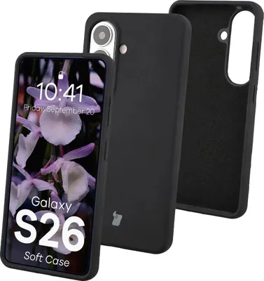 Produktbild von Silikon Handyhülle für Galaxy S26, Bizon Soft Case, Schwarz