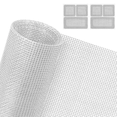 Produktbild von Fliegengitter Fenster 130 x 150 cm Weiß Fiberglas UV-Beständig Schneidbar Ohne Bohren