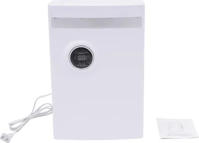 Immagine prodotto di Deumidificatore/deumidificatore per ambienti domestici - Modello portatile - 100 W - 220 V - Display LED - Alloggiamento in ABS - Antimuffa - Bianco