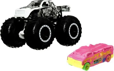 Produktbild von Hot Wheels Monster Trucks Skeleton Crew + auto