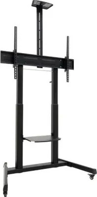 Immagine prodotto di TooQ "AQUILES" supporto da pavimento con rotelle con regolazione in altezza per schermi 60"-100", nero