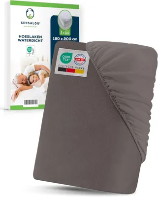 Obrázok produktu pre Chránič matraca 180x200 cm, sivá, froté bavlna, vodotesný, pre dvojlôžko
