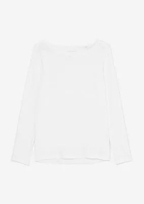 Image de T-shirt à manches longues pour femmes en blanc