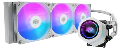Produktbild von Cooler Master MasterLiquid Core Nex, All-in-One-Flüssigkeitskühler, 12 cm, 650 RPM, 1750 RPM, 122,4 m³/h, Weiß