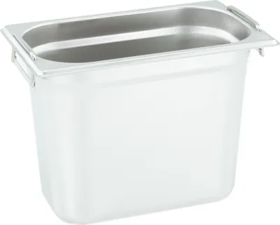 Image de Bac GN Gastronorm 1/4 200 mm avec poignées tombantes en inox GVK ECO