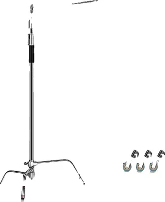 Produktbild von Fotostativ, langlebiges Design, höhenverstellbar, 2.6m mit Rad