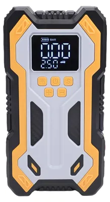 Produktbild von Starthilfe- und Reifenfüllgerät für Autos, 80 W, 1500 A, 150 PSI, tragbares Starthilfegerät mit Akku und 2 USB-Anschlüssen sowie 3 LED-Leuchtmodi für den Außenbereich