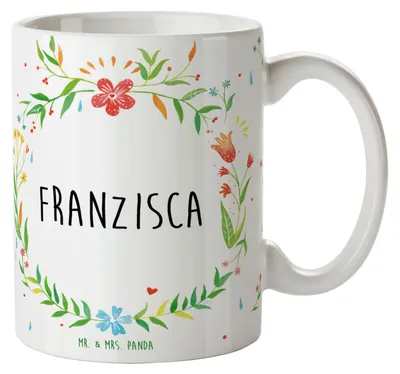 Produktbild von Mr. & Mrs. Panda haferl Franzisca - Geschenk, Tasse, Pott, Kaffeebecher, Becher, Trinkbecher, Kaffeetasse