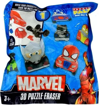 Image de Gomme Avengers 3D Compagnon amusant pour l'école 1 au hasard parmi 6