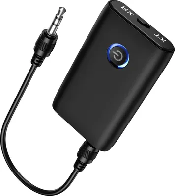 Zdjęcie produktu dla Adapter Bluetooth Audio - Nadajnik i odbiornik - Słuchanie muzyki bezprzewodowo - Bluetooth 5.3 - Zasięg do 10 metrów - Czarny