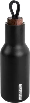 Immagine prodotto di Borraccia in acciaio inossidabile, 600 ml, nera, ideale per il trasporto
