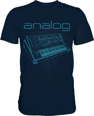 Produktbild von Modularer Synthesizer Vintage Analog T-Shirt – Navy / L