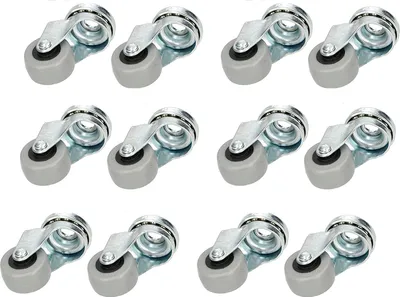 Produktbild von KOTARBAU® 12 Stk Möbelrollen Ø 30 Alle Böden Geeignet Lenkrollen Gummirollen Transportrollen Sofarollen Schieberollen Werkzeugrollen Schwerlastrollen