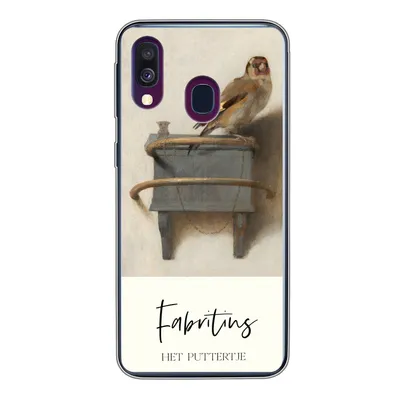 Produktbild von MuchoWow® Handyhülle Schutzhülle Hülle für Samsung Galaxy A40 Alte Meister - Der Stieglitz - Fabritius Silikon Softcase Handy Hülle - Handy-Tasche