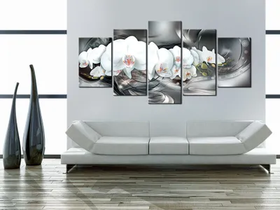 Produktbild von Akustikbild Blumen 200x100 cm Bilder Akustikschaum Hochleistungsschallabsorber Schallschutz Leinwand 5 tlg Wandbild Raumakustik Schalldämmung b-A-0296-b-o