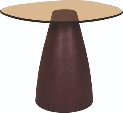 Produktbild von Couchtisch Mylon mit Rauchglasplatte 50cm - Bordeaux
