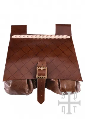 Produktbild von Mittelalterliche Ledertasche, 14. Jahrhundert, verschied. Farben : braun Farbe: braun