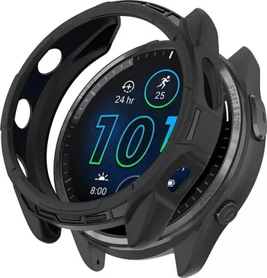 Produktbild von Strap-it Rugged TPU-Hülle – Schutzhülle passend für Garmin Forerunner 965 (schwarz)