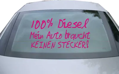 Produktbild von Indigos UG - Aufkleber Heckscheibe & Motorklappe DE6161 - pink - 600x308 mm - 100% diesel - Auto Scheiben Fenster Heckklappe Tuning Racing JDM - Die cut