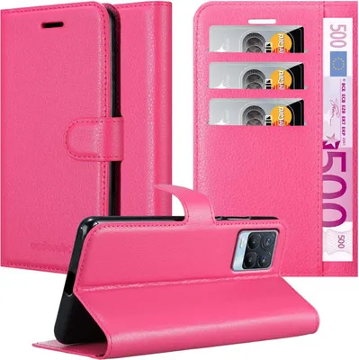 Obrázek produktu pro Cadorabo Case for Realme 8 4G / 8 PRO Protective Cover in Pink Pouzdro na mobilní telefon s magnetickým zavíráním