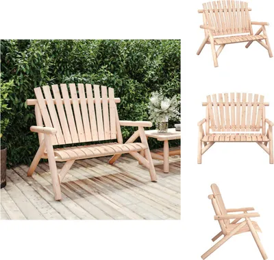 Produktbild von vidaXL Gartenbank 2-Sitzer 119x85x98 cm Massivholz Fichte -  Gartensofaelemente