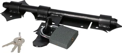 Obrázek produktu pro KOTARBAU® dveřní závora s visacím zámkem dveřní závora dveřní závora 270 mm černá
