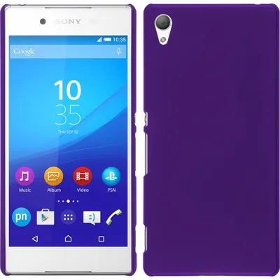 Produktbild von PhoneNatic Case kompatibel mit Sony Xperia Z3+ / Plus - Hülle lila gummiert Hard-case + 2 Schutzfolien