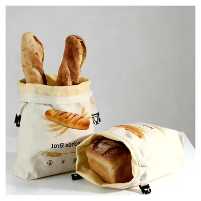 Produktbild von Wiederverwendbare Brotbeutel aus Bienenwachs mit Standboden, 2 Stück