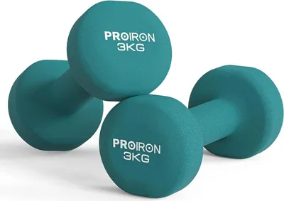 Produktbild von PROIRON Neopren Kurzhanteln Set Damen Gymnastik Yoga Kinder 2 X 3KG
