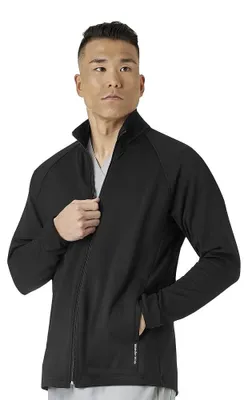 Produktbild von WonderWink 8309ABLACSM Herren Strickjacke Solid Jacke, schwarz, Standard-S