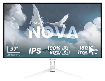 Zdjęcie produktu dla Arozzi Nova 27″, 68,6 cm (27"), 2560 x 1440 px, Quad HD, LED, 1 ms, Biały