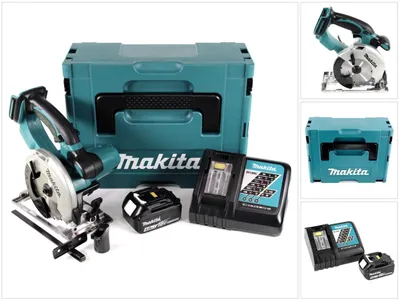 Image de Makita DSS 501 RM1J Scie circulaire sans fil 136 mm 18V Li-ion + 1x Batterie 4,0 Ah + Chargeur + Coffret de transport Makpac