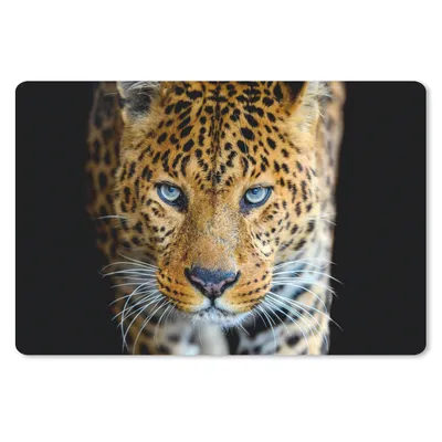 Produktbild von MuchoWow® Schreibtischunterlage Leopard - Tiere - Porträt - Wildtiere - Schwarz 60x40 cm - XXL Mauspad - Großes Mauspad