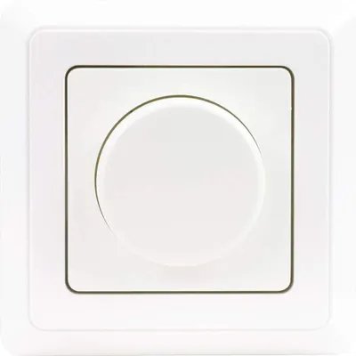 Produktbild von REV Ritter LED (5-100 Watt) Dimmer PrimaLuxe, weiß, Phasenabschnitt-Dreh-Helligkeitsregler (Glühlampe 25-300 Watt) inkl. Rahmen und Dimmerscheibe, Unterputz Dimmer LED Drehdimmer