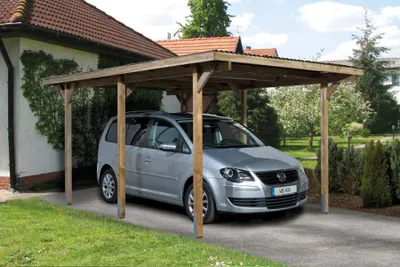 Produktbild von Einzelcarport weka 606 Gr. 1 300 x 500 cm kesseldruckimprägniert