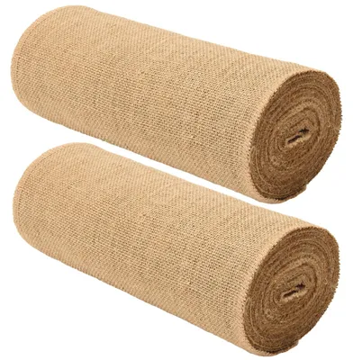 Immagine prodotto di Omgoods - Set di 2 tovagliette da tavolo in juta naturale, 30 cm x 10 m