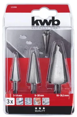 Immagine prodotto di KWB Set di foratura per lamiera, 525090, 3 pezzi