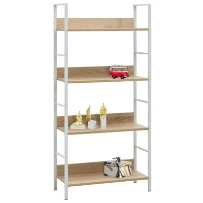 Produktbild von vidaXL Bücherregal 4 Regalböden Eiche 60×27,6×124,5 cm Holzwerkstoff