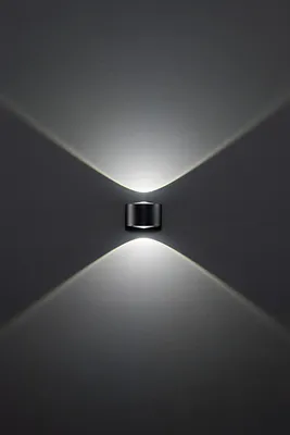 Produktbild von LED-Wandleuchte 12 W graphit, 660 lm, 3000 K, IP65, Doppellicht, Aluminium, modernes Design innen/außen - Perenz