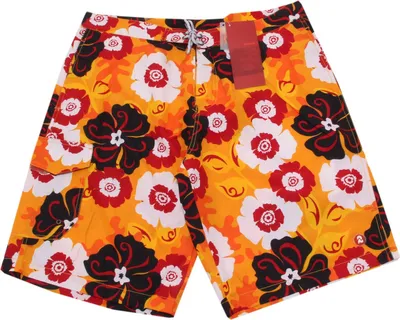 Produktbild von 7268P INVICTA orange gemusterte Boxershorts für Männer Strandbekleidung Männer