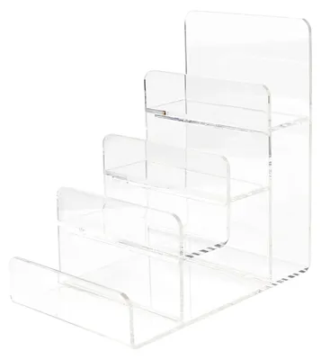 Acryl-Displayständer, 4-stufig, transparent, 15,6x15,6x9,9 cm